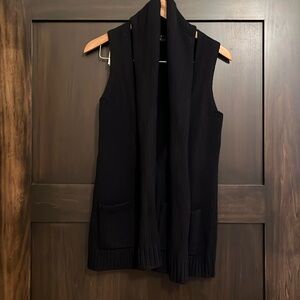 Theory bottom long sweater vest with scarf sz S